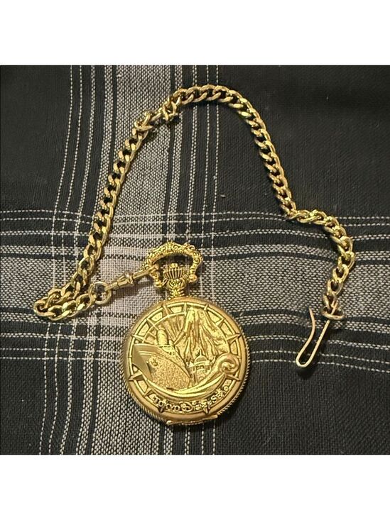 Accessories - VTG Tokyo Disneysea Celebration 2002 Gold Pocket Watch with Chain